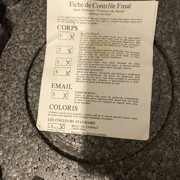 Darcelau‎ & Fils Porcelain Plate Limoges France 1978 - Picture 8 of 8